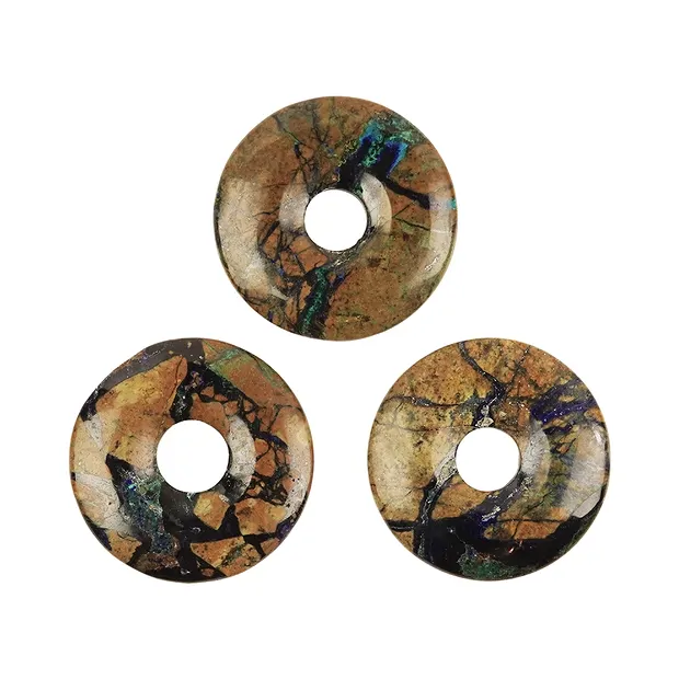 Donut Azurite-Malachite en matrice (stab.), 33 - 37mm | Marco Schreier