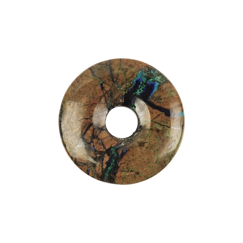 Donut Azurite-Malachite en matrice (stab.), 33 - 37mm | Marco Schreier
