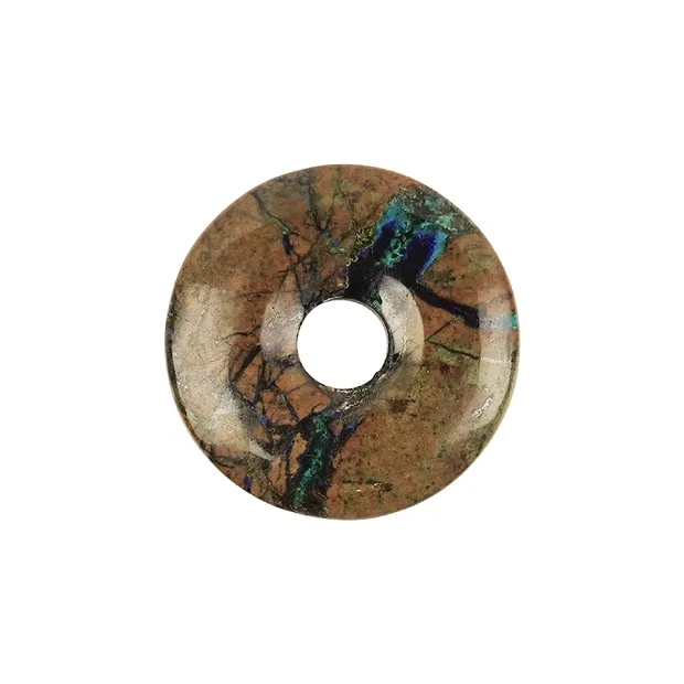 Donut Azurite-Malachite en matrice (stab.), 33 - 37mm | Marco Schreier