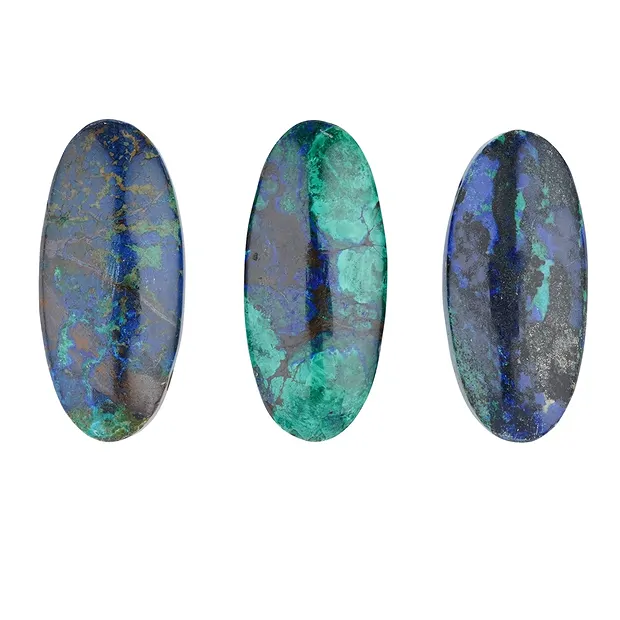 Azurite-Malachite ovale (stab.), forata, 4,0cm | Marco Schreier