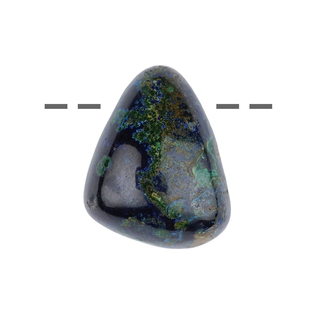 Tumbled Stone Azurite Malachite (stab.) drilled, 2,0 - 2,5cm | Marco Schreier