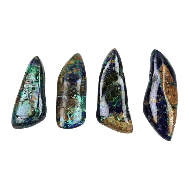 Trommelstein Azurit-Malachit (stab.) gebohrt, 4,0-5,0cm (lang) | Marco Schreier