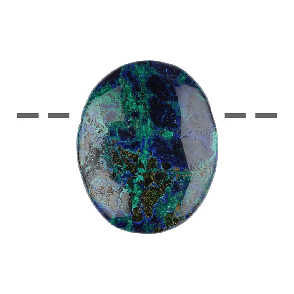 Malaquita azurita (estabilizada) de forma libre, perforada, 3,0 - 4,0cm | Marco Schreier