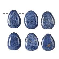 0418393002 Trommelstein Dumortierit gebohrt | Großhändler Edelsteine, Heilsteine & Schmuck