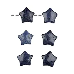 0418394602 Étoile Dumortierite percée, 15mm  | Marco Schreier