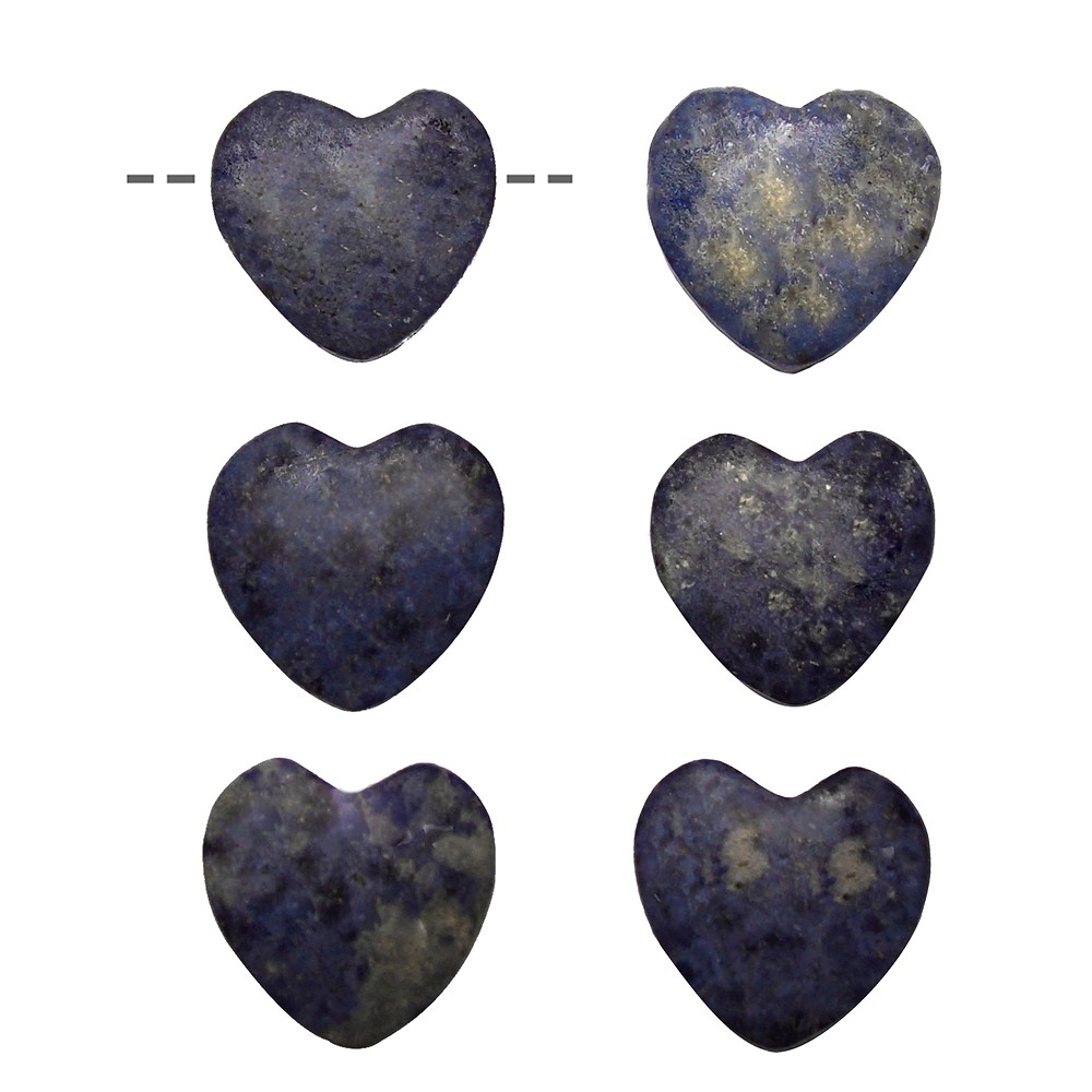 Heart Dumortierite drilled, 15mm | wholesaler gems, healing stones & jewelry