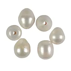 0418495300 Drilled oval beads, approx. 12 - 16mm (6 pcs./ PU) | Marco Schreier