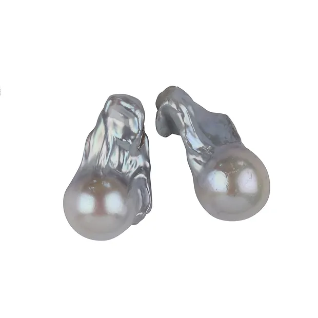 Perlen mit Ansatz gebohrt, 25-30mm (2 St./VE) | Edelsteine, Heilsteine & Schmuck