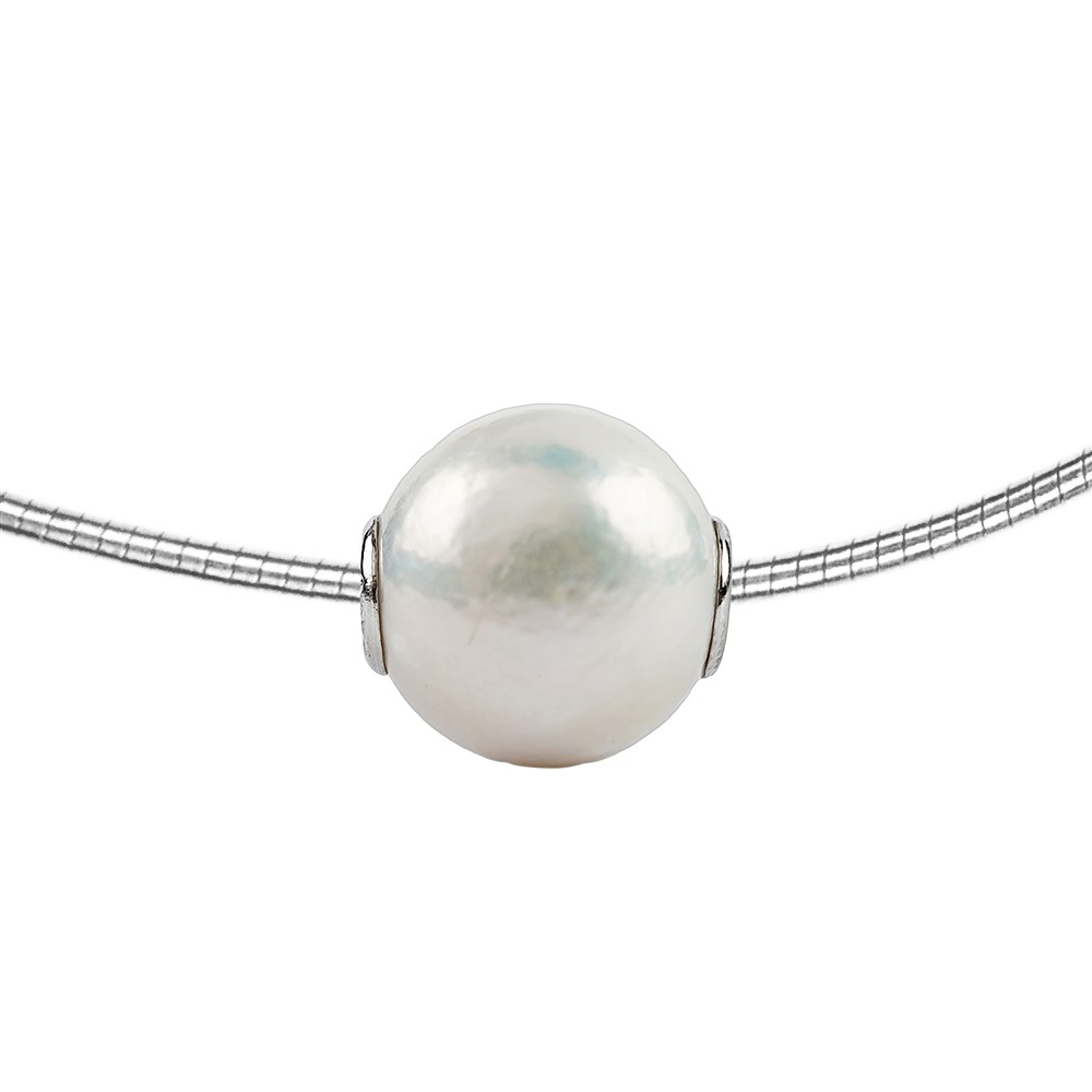 Schmuckkugel Perle 12mm, rhodiniert | Schreier Edelsteine, Heilsteine & Schmuck