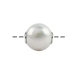 0418496612 Jewelry Bead 12mm, rhodiniert | minerals trade - gems, healing stones & jewelry