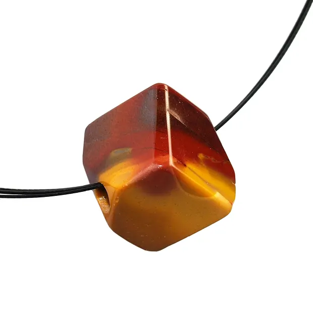 Würfel Mookait diagonal gebohrt, 10mm | Edelsteine, Heilsteine & Schmuck-Handel