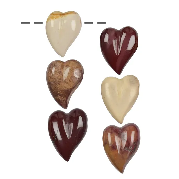 Swingheart Mookaite, 3,2cm (6 pcs./ PU) | wholesaler gems & healing stones