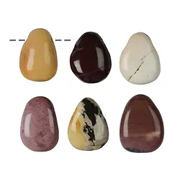 0418693002 Pietra burattata Mookaite forata | Gemme Schreier, pietre curative e gioielli