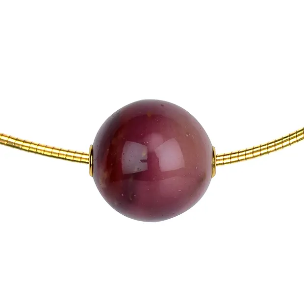 Pallina per gioielli in Mookaite 20 mm, placcata oro | Marco Schreier