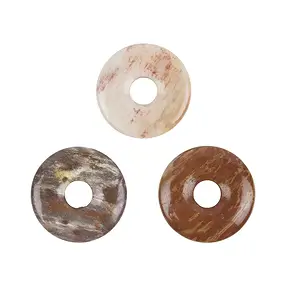 Madera petrificada Donut, 30mm | piedras preciosas, piedras curativas y joyería