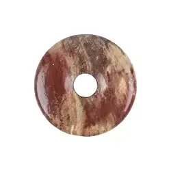0418700400 Donut Bois silicofié, 40mm | Pierres précieuses, pierres thérapeutiques & bijoux
