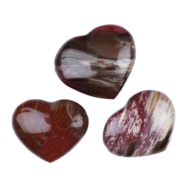 Drilled Petrified Wood Heart, 3.0-3.5 x 3.0-4.0cm | Marco Schreier