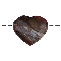 0418790630 Drilled Petrified Wood Heart, 3.0-3.5 x 3.0-4.0cm | Marco Schreier