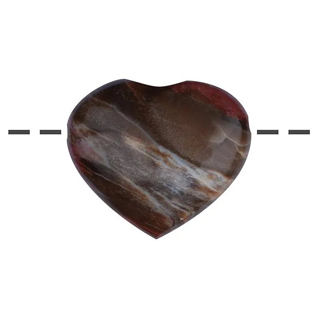 Cuore di Foresta fossile forato, 3,0-3,5 x 3,0-4,0cm | Marco Schreier