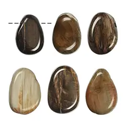 0418793002 Tumbled Stone Petrified Wood drilled | wholesaler gems, healing stones & jewelry