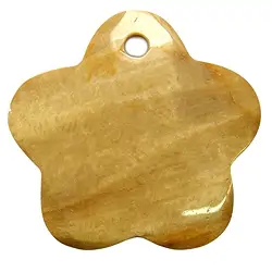 0418796042 Petrified Wood flower front drilled, 6,7cm | wholesaler gems & healing stones