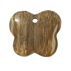 0418796047 Schmetterling versteinertes Holz frontgebohrt, 4,2cm  | Marco Schreier