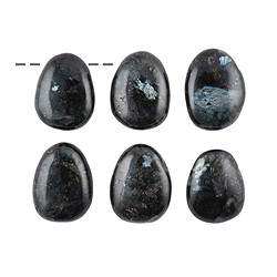 0418993002 Trommelstein Larvikit (dunkel) gebohrt | Edelsteine, Heilsteine & Schmuck-Handel