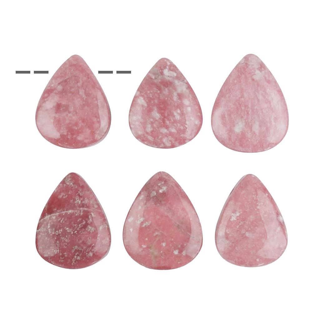 Pietra burattata Thulite perforata | Gemme Schreier, pietre curative e gioielli