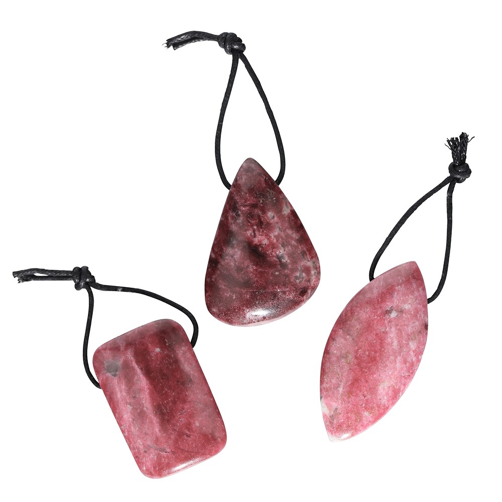 Cabochon Thulite, percé, 3,0 - 4,0cm, formes mixtes | Marco Schreier