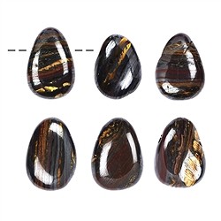 0419193002 Tumbled Stone Tiger Iron drilled | wholesaler gems, healing stones & jewelry