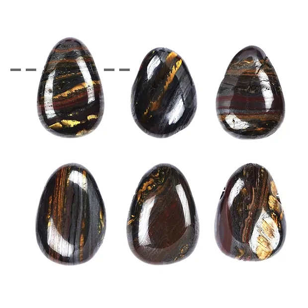 Tumbled Stone Tiger Iron drilled | wholesaler gems, healing stones & jewelry