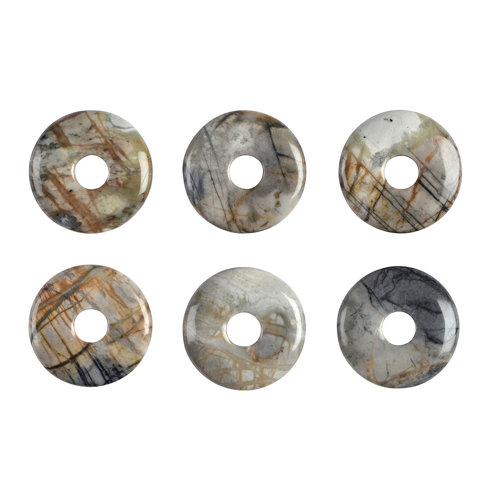 Donut Picasso Marble, 40mm | minerals wholesale - gems, healing stones & jewelry