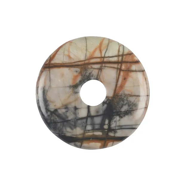 Donut Mármol Picasso, 40mm | piedras preciosas, piedras curativas y joyería