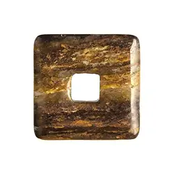 0419491442 Donut quadratisch Bronzit, 40mm (6 St./VE) | GH Edelsteine, Heilsteine & Schmuck