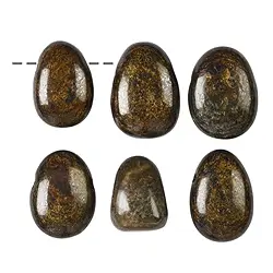 0419493002 Tumbled Stone Bronzite drilled | minerals trade - gems, healing stones & jewelry