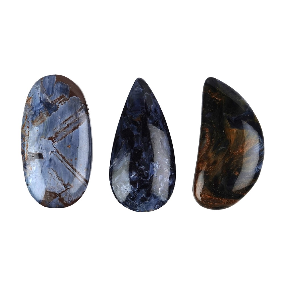 Cabochon Pietersite drilled, 4,0 - 4,5cm | wholesaler gems & healing stones