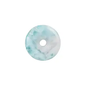 Larimar donut, 23 - 27mm | piedras preciosas, piedras curativas y joyería