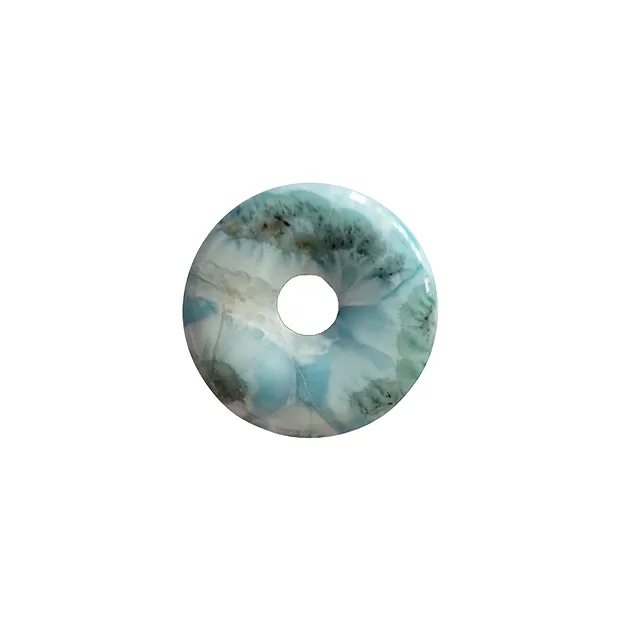 Donut Larimar, 26-32mm | Pierres précieuses, pierres thérapeutiques & bijoux