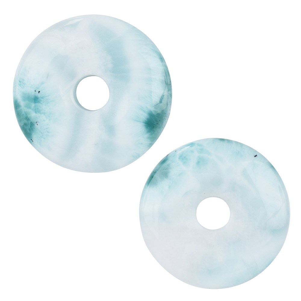Donut Larimar, 38-42mm | wholesaler - gems, precious & healing stones, jewelry