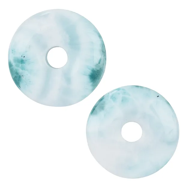 Donut Larimar, 38-42mm | Pierres précieuses, pierres thérapeutiques & bijoux
