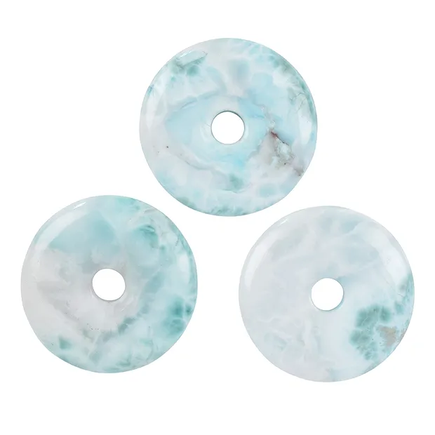 Donut Larimar, 43 - 47mm | Pierres précieuses, pierres thérapeutiques & bijoux