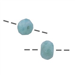0419683008 Linsen Larimar gebohrt, 3,5 x 6,0mm, facettiert (50 St./VE), 1mm-Bohrung | Marco Schreier