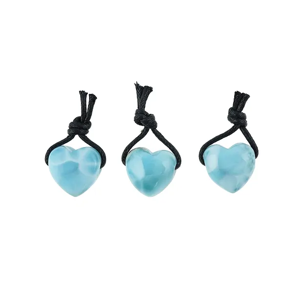 Herz Larimar (mini) gebohrt, 1,5cm | Großhandel Edelsteine, Heilsteine & Schmuck