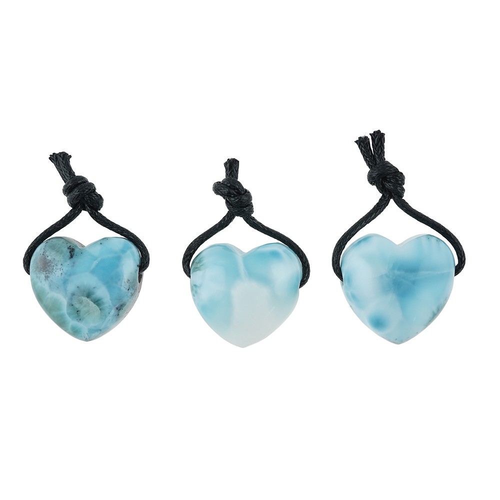 Herz Larimar (Klein) gebohrt, 2,0cm | Schreier Edelsteine, Heilsteine & Schmuck