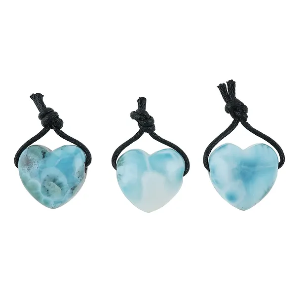Drilled Larimar heart, 2.0 cm | minerals trade - gems, healing stones & jewelry