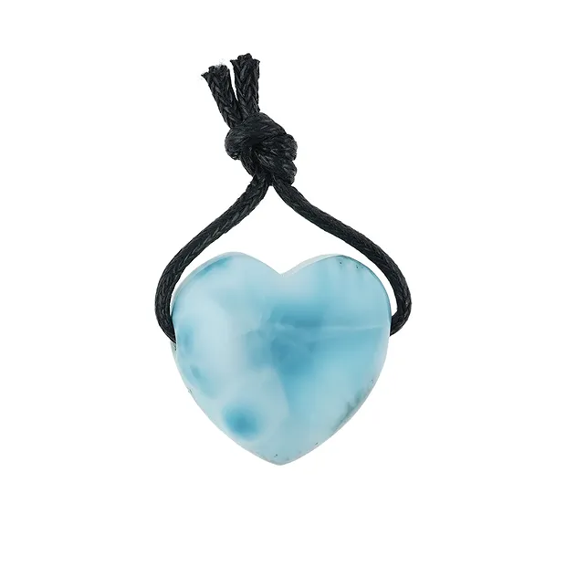 Herz Larimar gebohrt, 2,0cm | Mineralien-Handel Edelsteine, Heilsteine & Schmuck