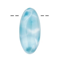 0419692334 Larimar ovale, forato, 4,0 cm | gemme, pietre curative e gioielli all'ingrosso