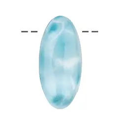 0419692334 Larimar oval, perforado, 4,0 cm | piedras preciosas, piedras curativas y joyería