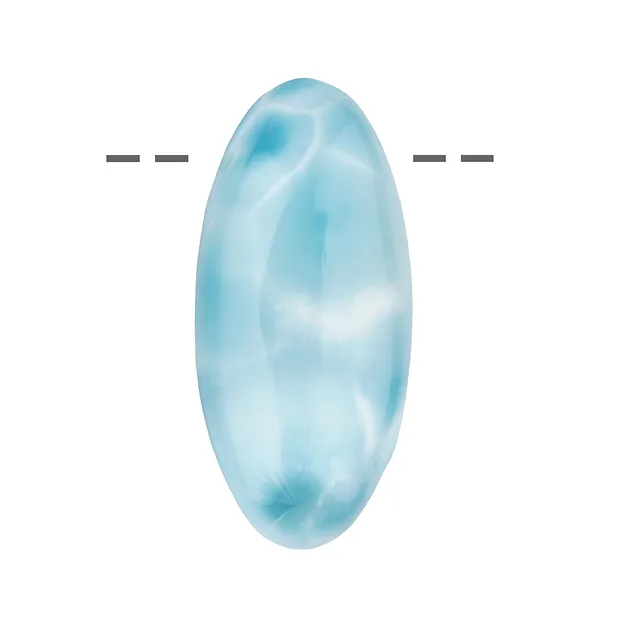 Oval Larimar, drilled, 4.0cm | wholesale supplier gems, healing stones & jewelry