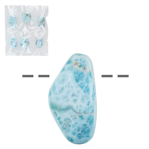 Pierre roulée de Larimar percée, 2,5 cm (pcs/UC) | Marco Schreier